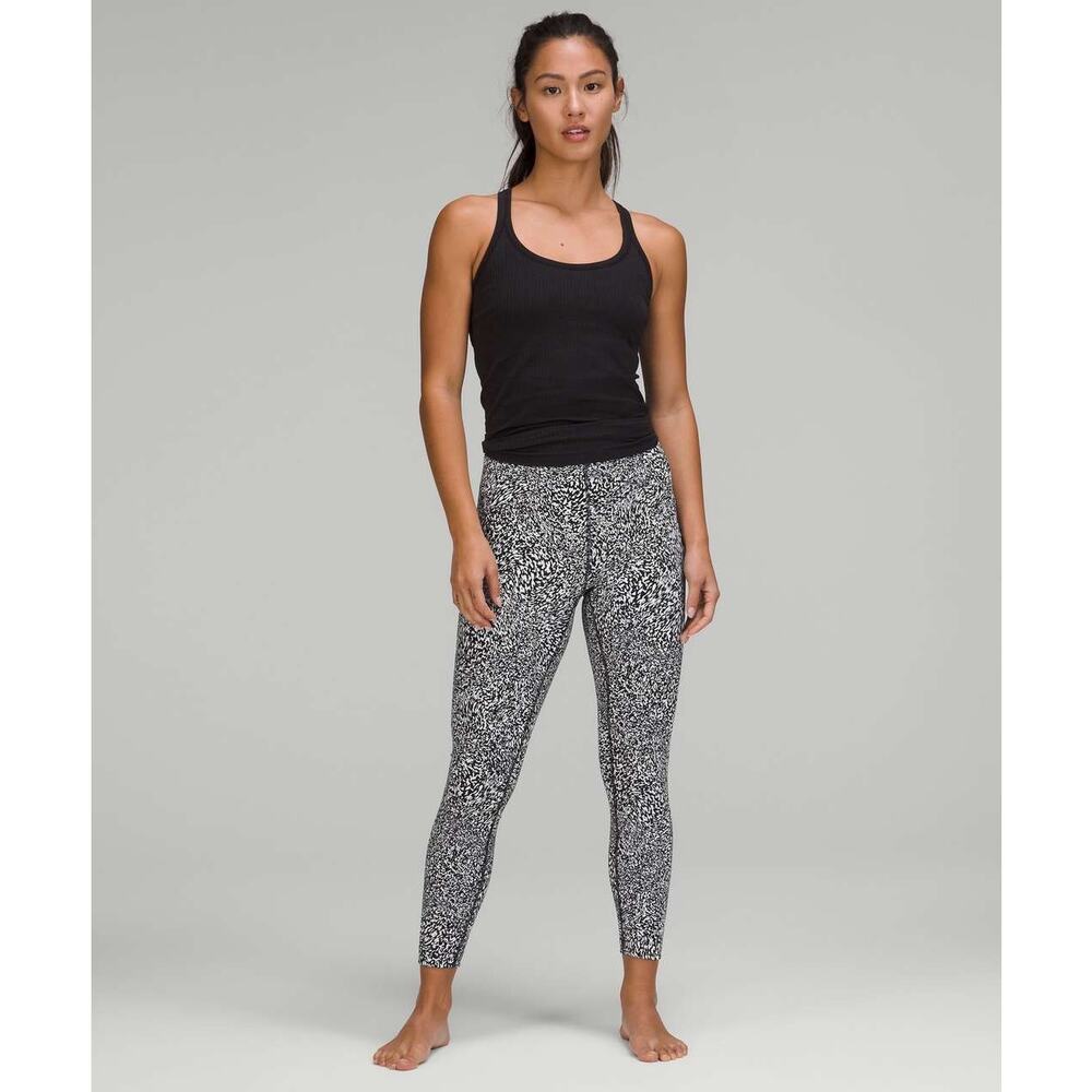 NWOT Lululemon SZ 18 InStill High-Rise Tight 25" White Black Alpine